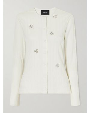 Simone Rocha Embellished Cotton Cardigan - Natural