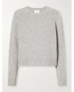 Suzie Kondi Selini Cropped Mottled Cashmere Jumper - Grey