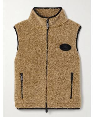 Burberry Appliquéd Fleece Vest - Brown