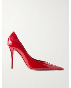 AMINA MUADDI Anok 105 Patent-Leather Pumps - Red