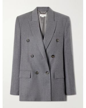 Stella McCartney Doubled-Breasted Oversized Wool Blazer - Grey