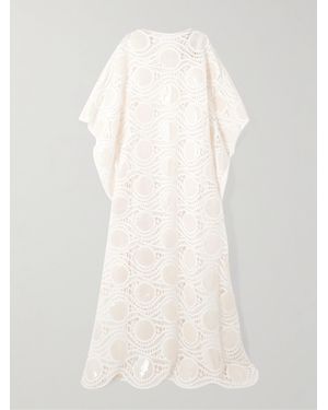 ‎Dima Ayad Gehäkelter Kaftan Mit Pailletten - Weiß