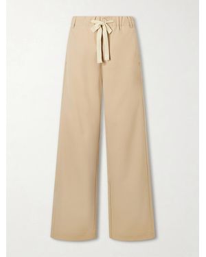 Sanderlak Twill Wide-Leg Trousers - Natural