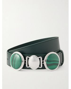 Gabriela Hearst Embellished Leather Belt - Green