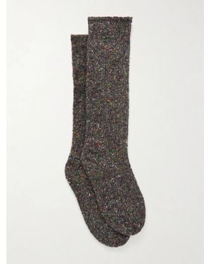 Gabriela Hearst Stela Ribbed Cashmere-Blend Socks - Grey