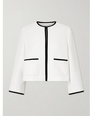 Valentino Garavani Canastrello Cropped Cotton-Tweed Jacket - White
