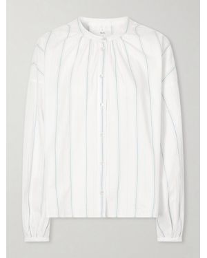 SKALL Cilla Striped Organic Cotton Shirt - White