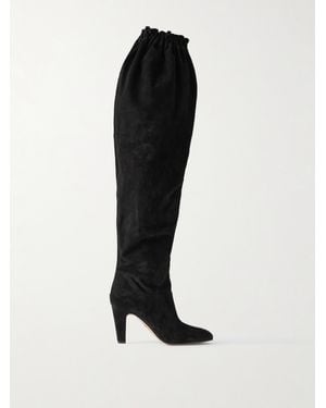 Chloé Eve Suede Over-The-Knee Boots - Black