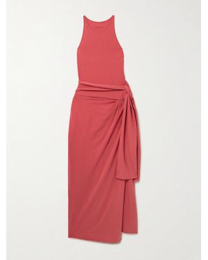 Another Tomorrow Stretch-Jersey Midi Dress - Red