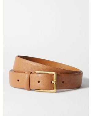 Anderson's Textured-Leather Belt - Brown