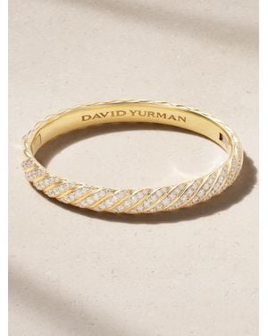 David Yurman Sculpted Cable 18-Karat Diamond Bracelet - Natural