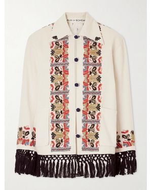 Alix Of Bohemia Jude Baroque Embroidered Cotton Jacket - White