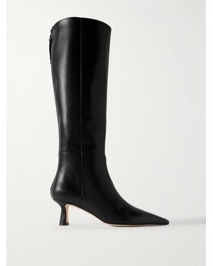 Aeyde Rhea Leather Knee Boots - Black
