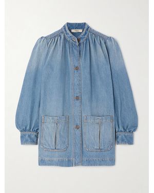 Chloé Jeansjacke Mit Raffungen - Blau