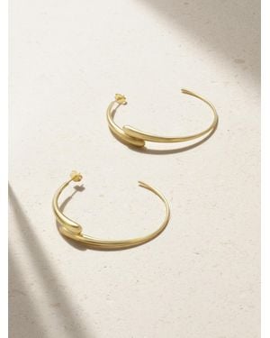 Jennifer Meyer Double Dome Medium 18-Karat Hoop Earrings - Natural