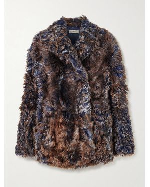 Sanderlak Double-Breasted Shearling Coat - Blue