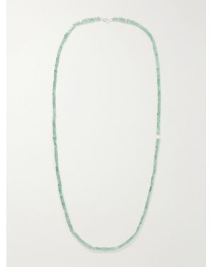 Le Sundial Inès Sterling, Aventurine And Pearl Beaded Necklace - White