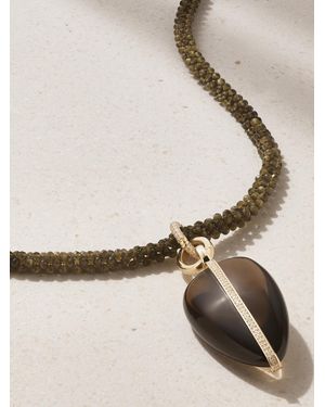 BY PARIAH The Lumina Strand 14-Karat Recycled Quartz And Diamond Necklace - Natural