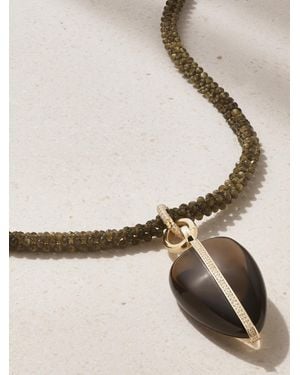 BY PARIAH The Lumina Strand 14-Karat Recycled Quartz And Diamond Necklace - Natur