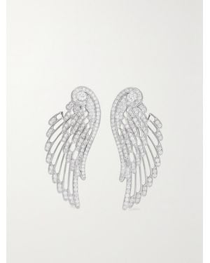 Garrard Wings Embrace 18-Karat Diamond Earrings - Metallic
