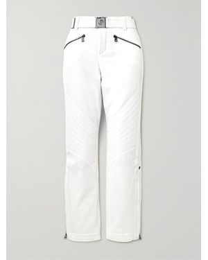 Bogner Fraenzi Belted Slim-Leg Ski Trousers - White
