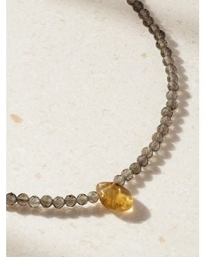 JIA JIA Arizona 14-Karat Smoky Quartz And Citrine Necklace - Natural