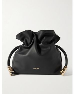 Loewe Flamenco Mini Embellished Leather Clutch - Schwarz