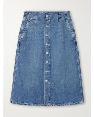 Polo Ralph Lauren Denim Midi Skirt - Blue