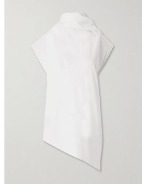 Carven Asymmetrisches Oberteil Aus Baumwollpopeline - Weiß