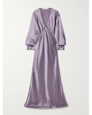 Christopher Esber Cutout Silk-Satin Maxi Dress - Purple