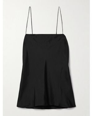 Another Tomorrow Silk-Twill Camisole - Black