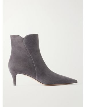Gianvito Rossi Levy 55 Suede Ankle Boots - Brown