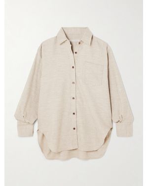 Maria McManus Oversized Cotton And Wool-Blend Flannel Shirt - Natural