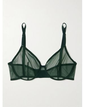 Eres Eden Tonique Stretch-Tulle Underwired Bra - Green