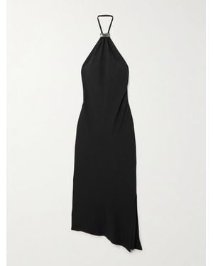 The Attico Neckholder-Midikleid Aus Crêpe - Schwarz