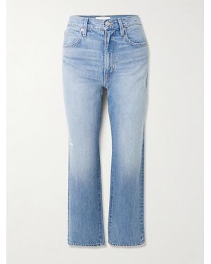 SLVRLAKE Denim London Crop High-Rise Straight-Leg Jeans - Blue