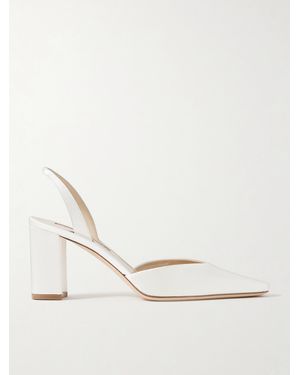 Danielle Frankel Juno Satin Slingback Court Shoes - Natural