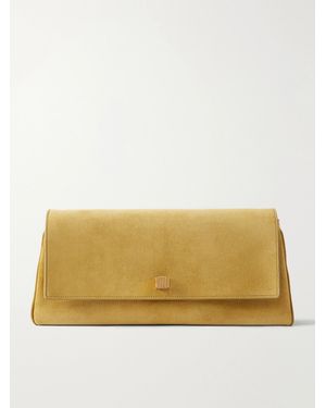 KHAITE Audrey Suede Clutch - Natural