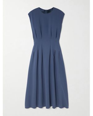 JOSEPH Delma Midikleid Aus Cady Mit Falten - Blau