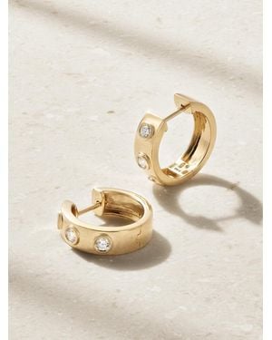 STONE AND STRAND Together Forever 14-Karat Diamond Hoop Earrings - Natural