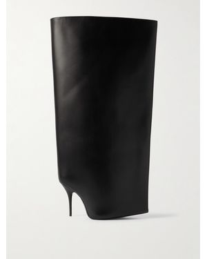 Balenciaga New Wader Kniehohe Stiefel Aus Leder - Schwarz