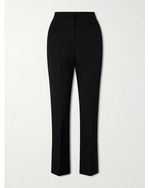 Givenchy Grosgrain-Trimmed Wool Slim-Fit Trousers - Black