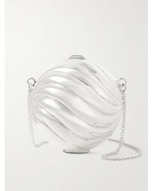 Uncommon Matters Whirl Silberfarbene Clutch - Weiß