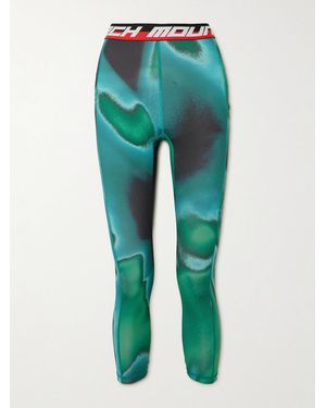 Aztech Mountain Next To Skin Printed Stretch-Jersey Leggings - Green