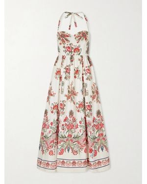 Emporio Sirenuse Johanna Chintz Floral-Print Cotton Maxi Dress - White