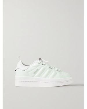 Moncler Genius Adidas Originals Campus Leather-Trimmed Ripstop Trainers - White