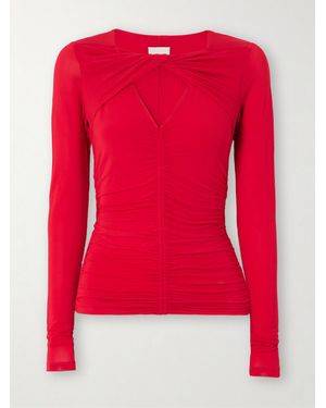 Isabel Marant Vandalia Oberteil Aus Stretch-Jersey Mit Raffungen Und Cut-Out - Rot