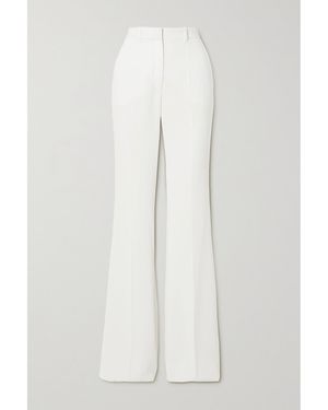Elie Saab Crepe Wide-Leg Trousers - White