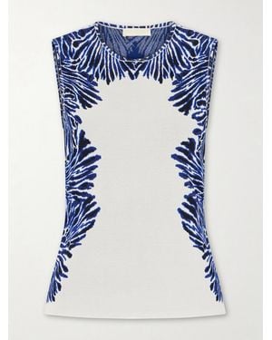 Ulla Johnson Aylin Jacquard-Knit Tank - Blue