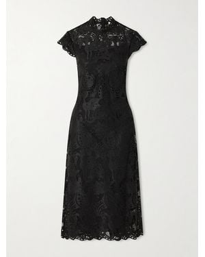 STAUD Rosaline Guipure Lace Midi Dress - Black